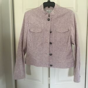 Casual Corner Pink Denim like blazer